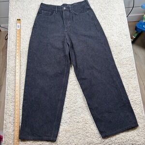 COS Relaxed Wide Leg Mid Rise‎ Full Length Denim Jeans Charcoal Size 46